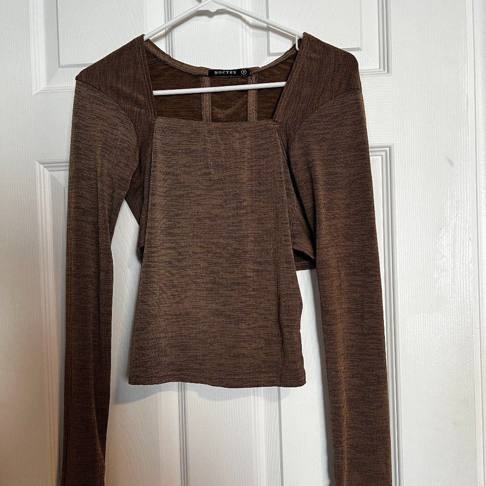Noctex Long Sleeve Top Mocha Brown - Sm
